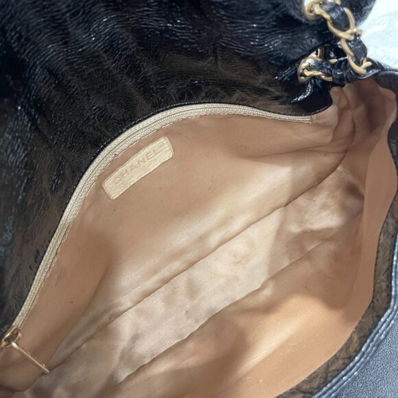 Chanel Rock and Chain Accordion Flapo Bag Patent Vinyl Medium (1078) - Picture 6 of 10